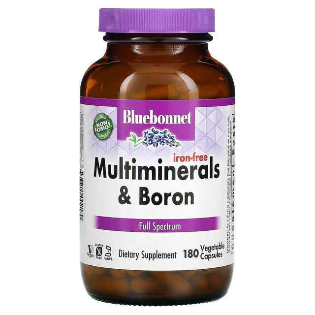 Bluebonnet Nutrition, Multiminerals & Boron, Iron-Free, 180 Vegetable Capsules on Productcaster.