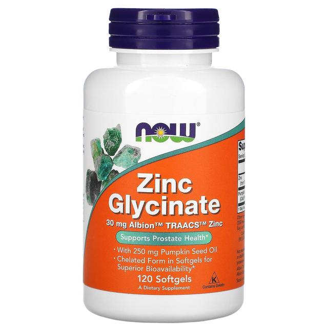 NOW Foods, Zinc Glycinate, 120 Softgels on Productcaster.