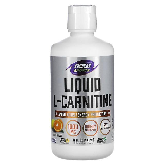 NOW Foods, Sports, Liquid L-Carnitine, Citrus, 1,000 mg, 32 fl oz (946 ml) on Productcaster.