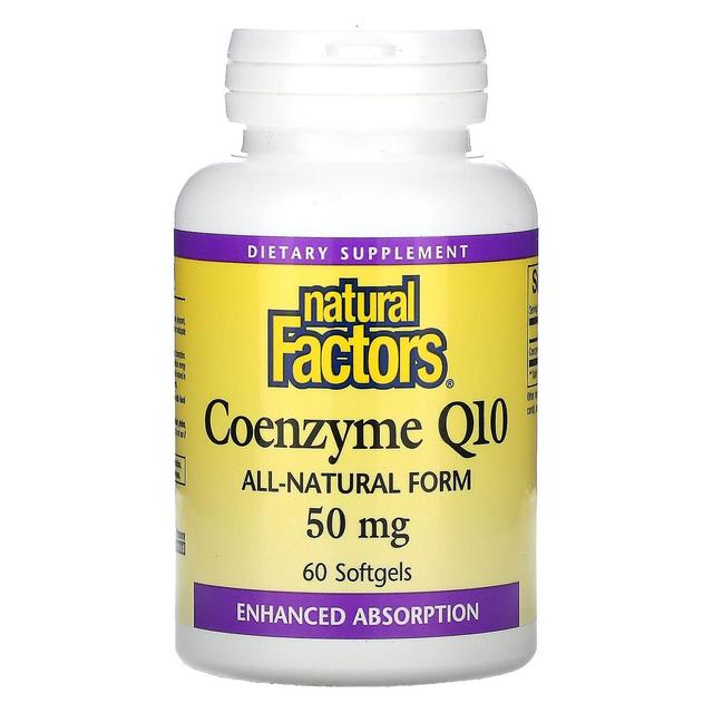 Natural Factors, Coenzyme Q10, 50 mg, 60 Softgels on Productcaster.