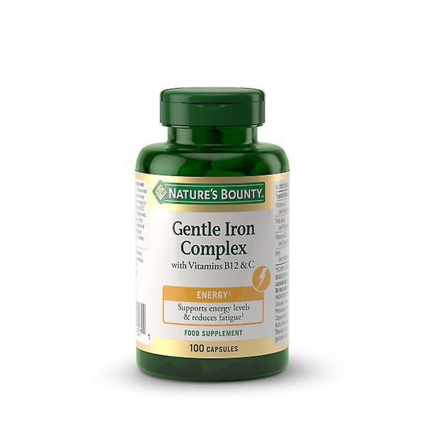 Natures Bounty Gentle Iron Complex med vitaminer B12 &c, 100 kapsler on Productcaster.