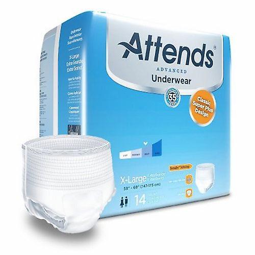 Attends Unisex Adult Absorbent Underwear Advanced Pull On with Tear Away Seams X-Large Disposable H, Count of 56 (Pack of 1) on Productcaster.