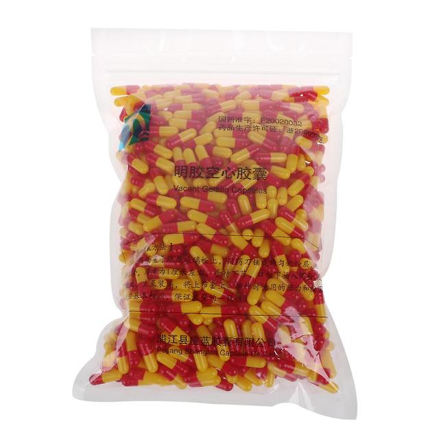 unbrand 1000pcs Rouge et jaune Capsule de gélatine dure vide Taille 0 # Médicament pour les capsules de pilules on Productcaster.