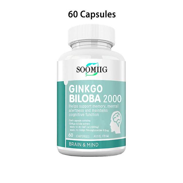 Vorallme Ginkgo Biloba, Supports Memory, Mental Alertness, Prevention And Treatment Of Stroke, Post-traumatic Brain Injury 60pcs A Bottle on Productcaster.