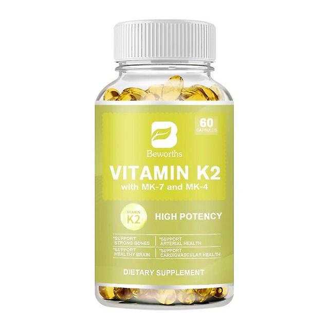 Tib Vitamin K2 Capsule With Mk-4&mk-7 Cardio Vascular & Dental & Skeletal & Calcium Metabolism Health Vitamin K Supplement Tib 60 pcs on Productcaster.