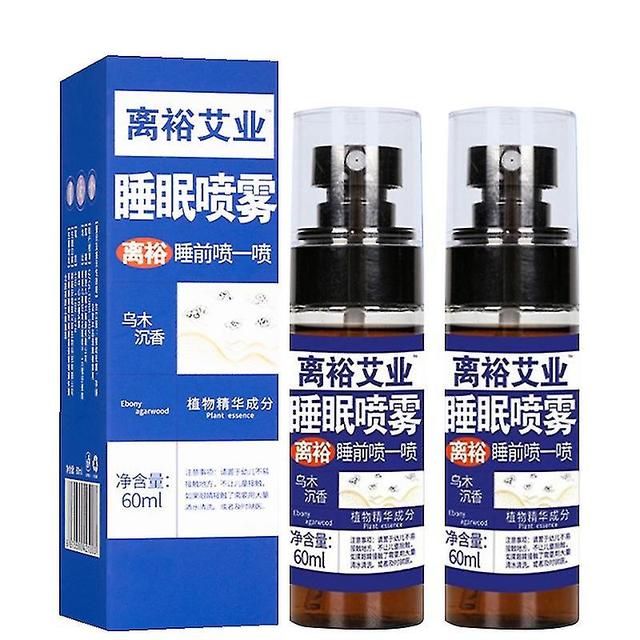 2pcs Wu Mu Chen Xiang Sleep Mist Ébano Agarwood Sleep Spray Cair Adormecido Fast 60ml on Productcaster.