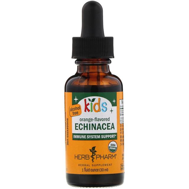 Herb Pharm, Kids Echinacea, Sem Álcool, Aromatizado com Laranja, 1 fl oz (30 ml) on Productcaster.