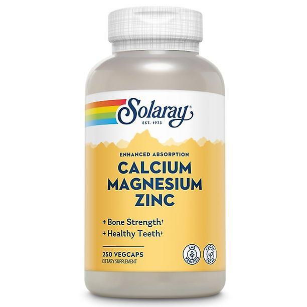 Solaray Calcium-Magnesium-Zink, starke Knochen und Zähne, Herz-, Nerven- und Immunfunktionsunterstützung (250 ct) on Productcaster.