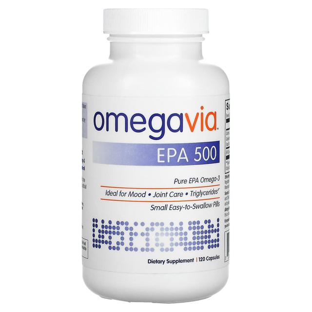 OmegaVia, EPA 500, Pure EPA Omega-3, 120 Capsules on Productcaster.