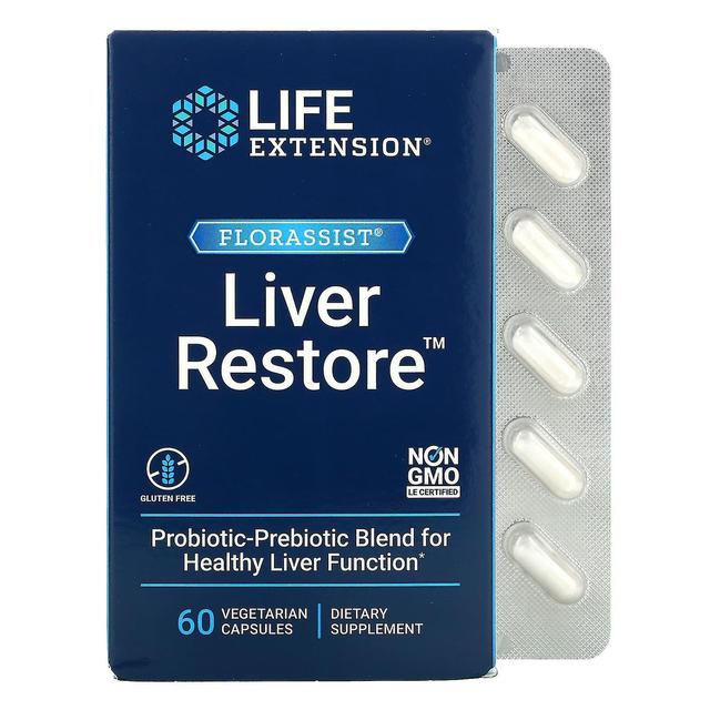 Life Extension Livsförlängning, FLORASSIST Liver Restore, 60 vegetariska kapslar on Productcaster.