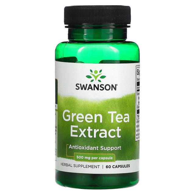 Swanson, Green Tea Extract, 500 mg, 60 Capsules on Productcaster.