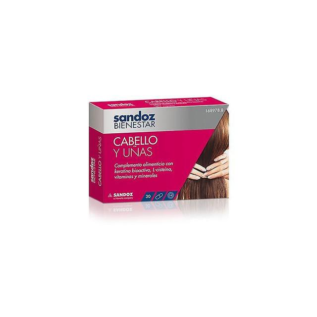 Sandoz hair and nails 30 capsules on Productcaster.