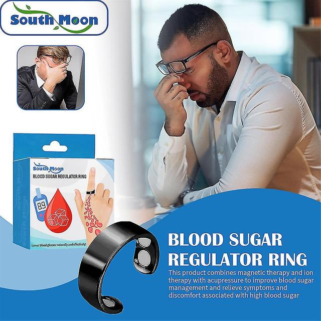 2pcs Blood Sugar Control Ring Relieve Diabetes Anti Hypertension Stabilize Blood on Productcaster.