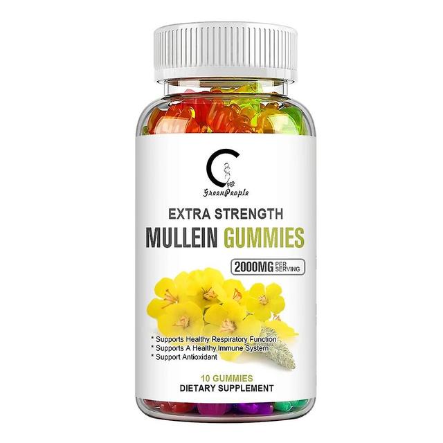 Hikig Nature Mullein Leaf GUMMIES Clear Lungs Relieve Cough Digestive Health care Mullein extract Nodoame 10pcs on Productcaster.