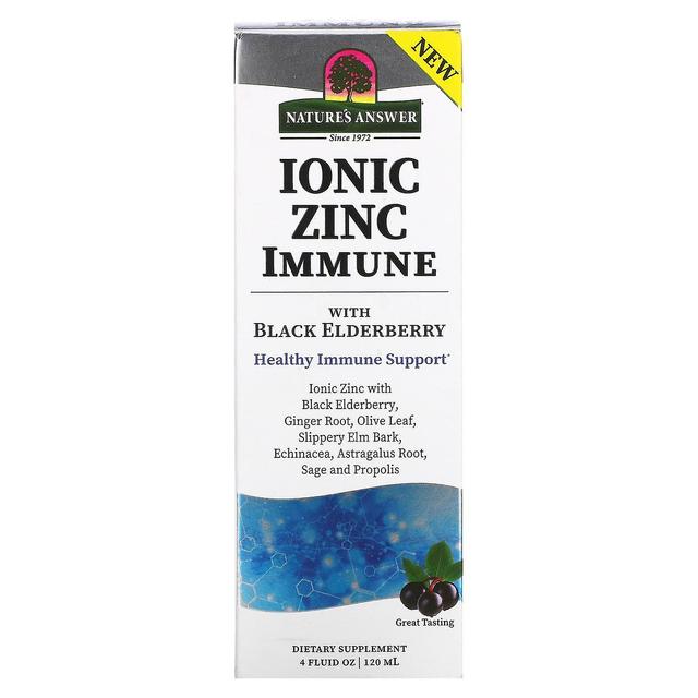 Nature's Answer, Ionic Zinc Immune met Zwarte Vlierbes, 4 fl oz (120 ml) on Productcaster.