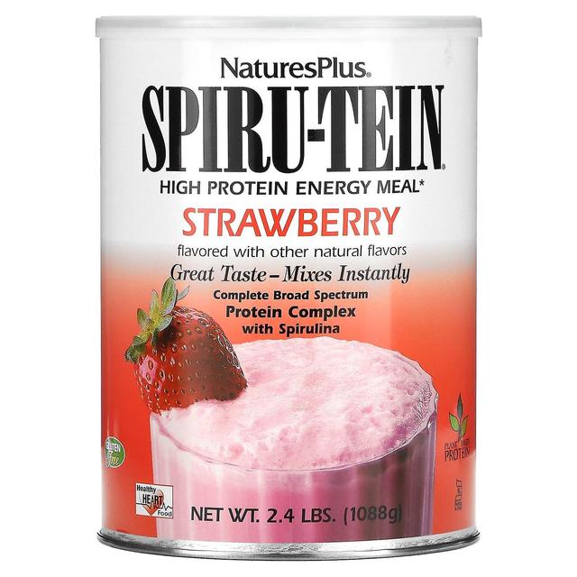 Nature's Plus NaturesPlus, Spiru-Tein, Refeição de Alta Proteína Energética, Morango, 2,4 lbs (1.088 g) on Productcaster.