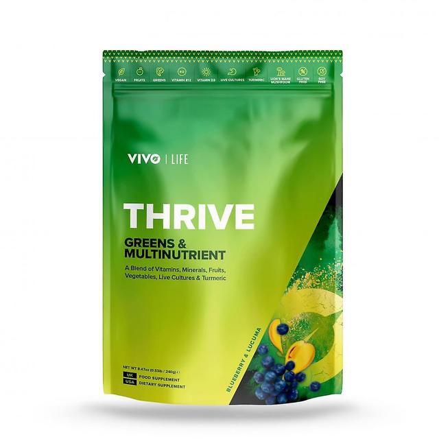 Vivo life thrive greens & multinutrient blueberry & lucuma 240g on Productcaster.