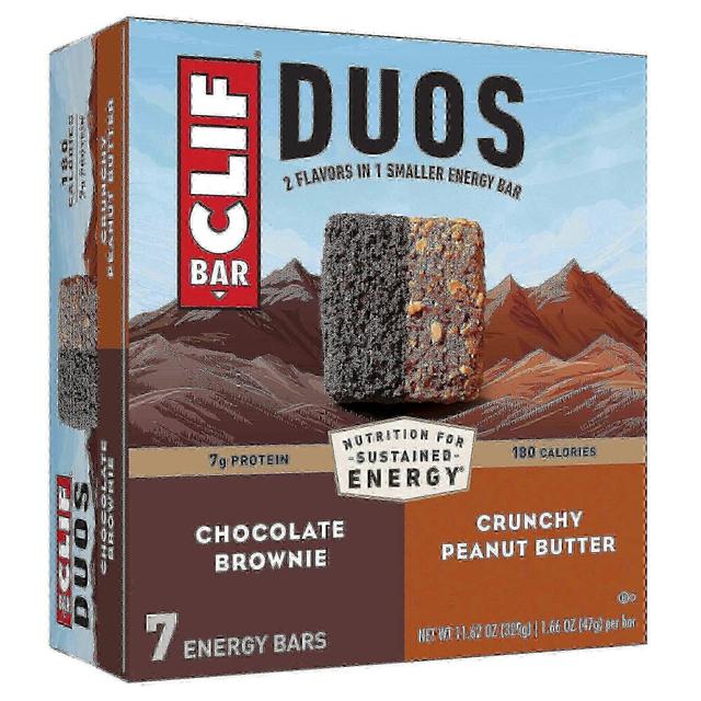 Clif bar duos čokoládové brownie a chrumkavé arašidové maslo engery bary, 7 ea on Productcaster.