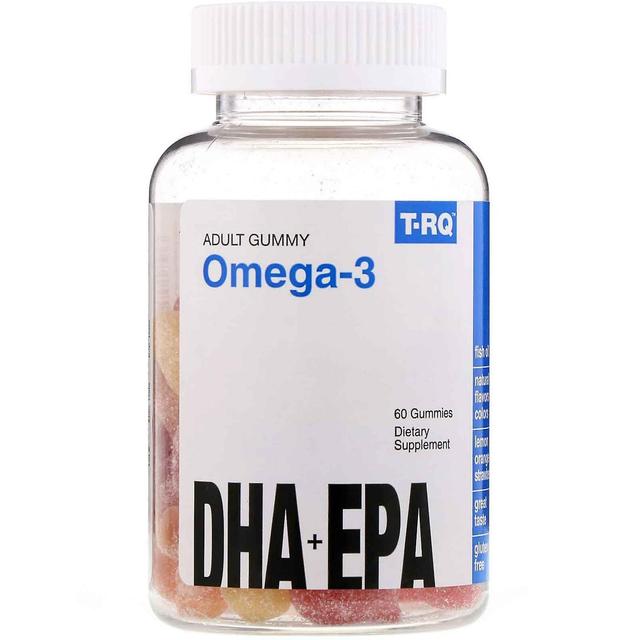 T-RQ, Adult Gummy Omega-3, DHA + EPA, Lemon, Orange, Strawberry, 60 Gummies on Productcaster.