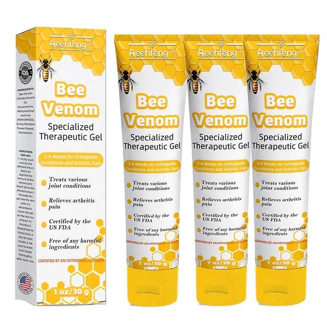 Bee Venom Joint Therapy Pain Relief Gel, New Zealand Bee Venom Joint Relief Gel, Bee Venom Professio 3Pcs on Productcaster.