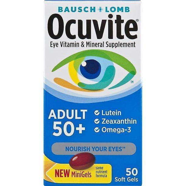 Bausch + Lomb Ocuvite øje vitamin voksen 50 + formel øje sundhed vitaminer, 50 ct bløde geler on Productcaster.