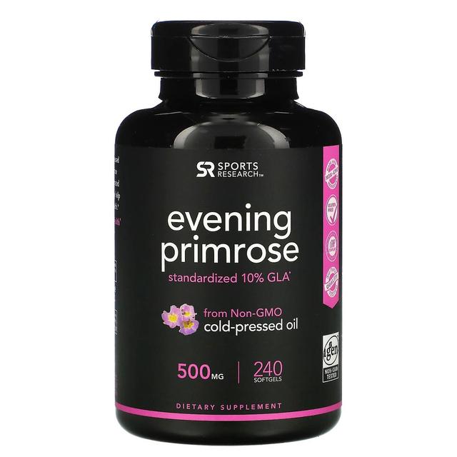 Sports Research Sportsforskning, Aften Primrose, 500 mg, 240 Softgels on Productcaster.