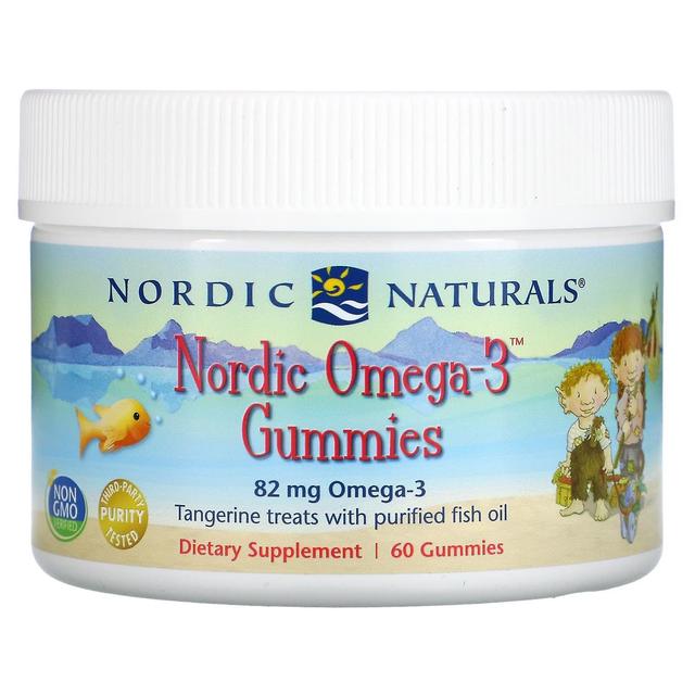 Nordic Naturals, Nordic Omega-3 Gummies, Tangerine, 82 mg, 60 Gummies on Productcaster.