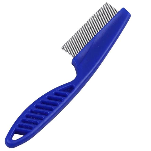 Multifunctional Pet Hair Comb Flea And Tear Stain Removal Needle Comb Professional Pet Grooming Comb Blue Large Size on Productcaster.