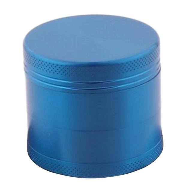 Grinder Herb/spice/weed Zinc Metal Alloy Four Layers Pollen Crusher Blue as described on Productcaster.