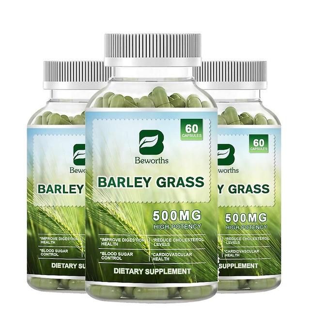 Organic Barley Grass Pill Rich In Immune Vitamins,fiber,minerals,antioxidants,and Proteins,help Immune System & Digestion Health Tib 3bottles 60pcs on Productcaster.