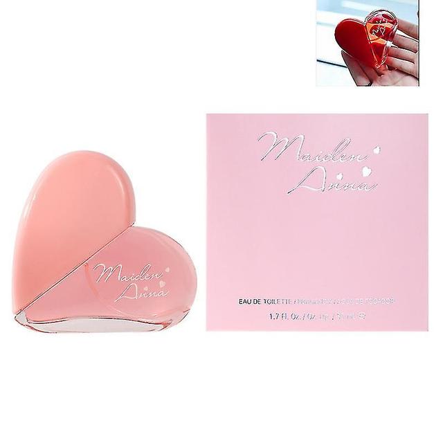 Trokphy 50ml Heart Shape Tenderness Encounter Perfume 50ml Long-lasting Fresh Eau Toilette Women's Floral And Fruity Fragrance Pink 50 ml on Productcaster.