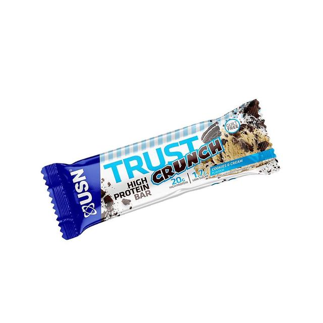 USN Trust Crunch Protein Bars - Healthy Nutritionals Snacks for Training 12x60g Cookies & Cream on Productcaster.