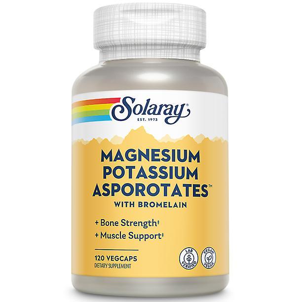 Solaray magnesium en kalium asporotaten w / bromelaïne | gezonde elektrolyt, spier, hart & cellulaire ondersteuning 120 vegcaps on Productcaster.