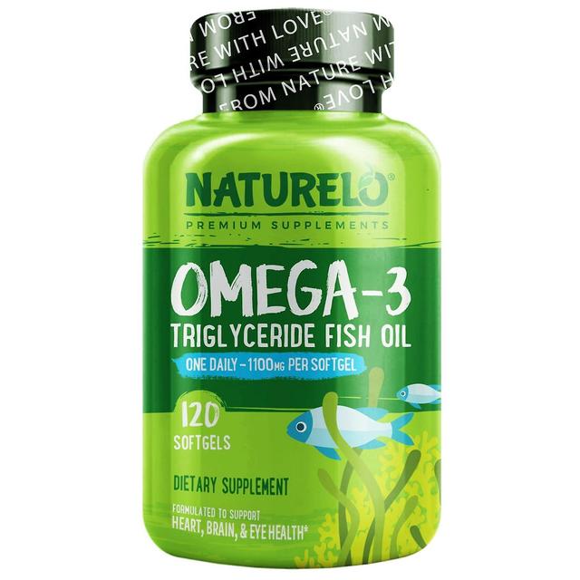 NATURELO, Omega-3 Triglyceride Fish Oil, 1,100 mg, 120 Softgels on Productcaster.