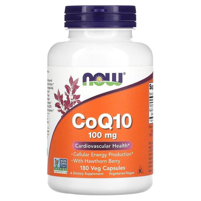 NOW Foods, CoQ10 com baga de espinheiro, 100 mg, 180 cápsulas vegetais on Productcaster.