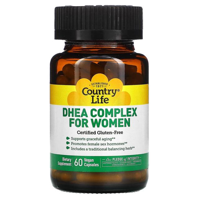 Country Life, DHEA Complex for Women, 60 Vegan Capsules on Productcaster.