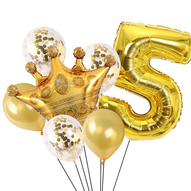 32 Inch Number Balloons Set Non-harm Balloons Self-sealing Decorative Balloons Balloon Bundle 5 on Productcaster.