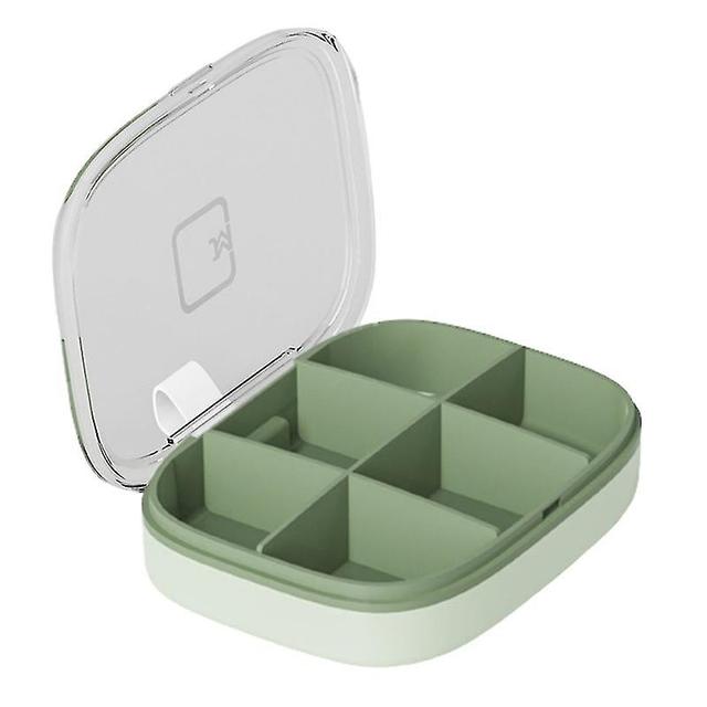 Portable 4/6 Comments Pill Izer - Medicine Stora Box Green M on Productcaster.