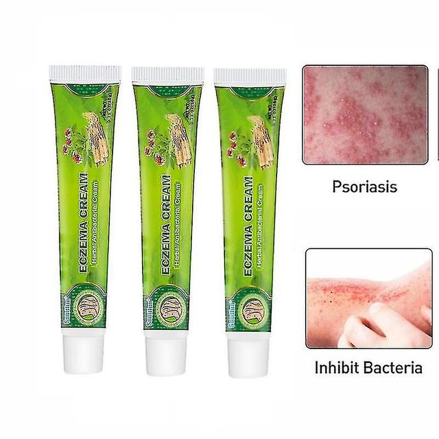 3pcs Psoriasis Antibacterial Cream Dermatitis Eczematoid Ointment Effective Anti-itch Chinese Herb Medical Health Skin Care Products on Productcaster.