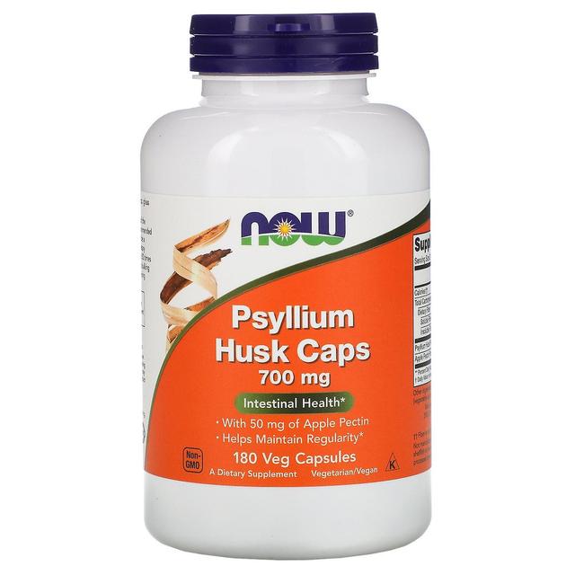 NOW Foods Nu Fødevarer, Psyllium Husk Caps, 700 mg, 180 Veg Kapsler on Productcaster.