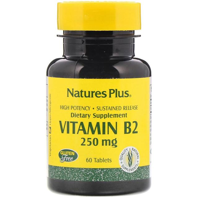 Nature's Plus, Vitamina B-2, 250 mg, 60 Comprimidos on Productcaster.