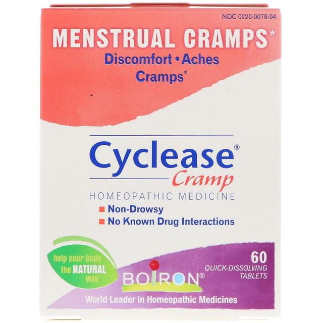 Boiron, Cyclease Cramp, Menstruele Krampen, 60 snel oplossende tabletten on Productcaster.