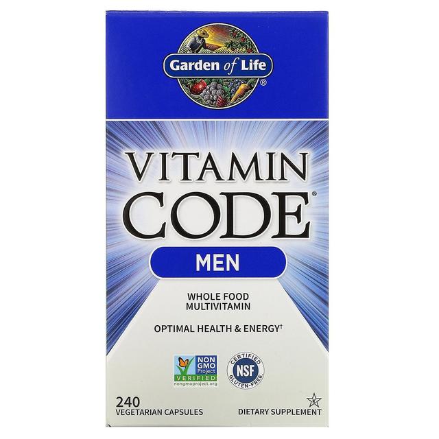 Garden of Life, Vitamin Code, Men, 240 Vegetarian Capsules on Productcaster.