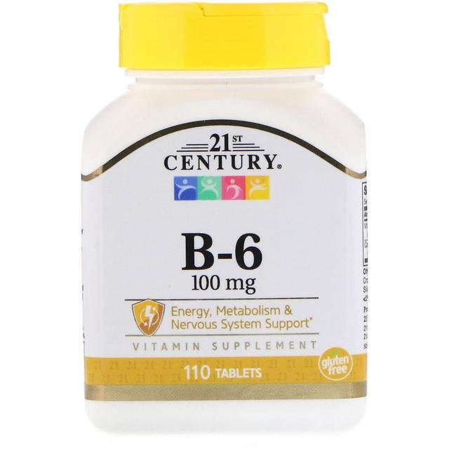 21st Century 21 wiek, B-6, 100 mg, 110 tabletek on Productcaster.