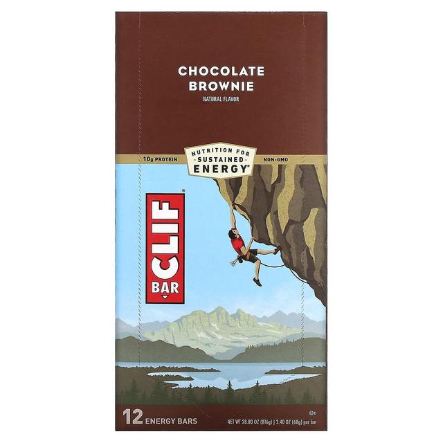 Clif Bar, Energy Bar, Chocolate Brownie, 12 Bars, 2.40 oz (68 g) Each on Productcaster.