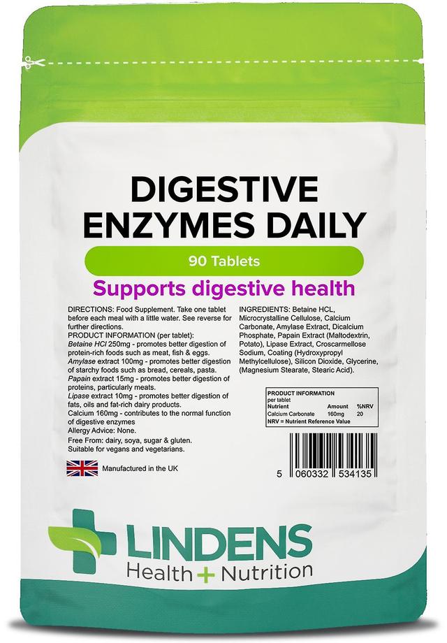 Lindens Digestive Enzymes Daily - 90 Tablets on Productcaster.