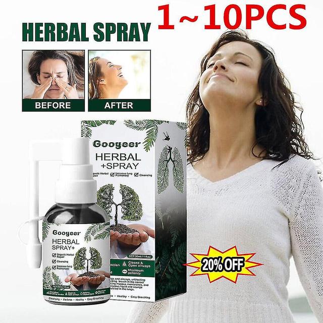 unbrand Respinature Herbal Lung Cleanse Mist - Powerful Lung Support, Herbals Care Spray 10PCS on Productcaster.