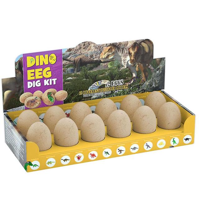 Dinosaur Egg Archaeological Dig Set Kindergarten Giant-dinosaur Egg Enlightenment Dinosaur Toy Yellow Box on Productcaster.