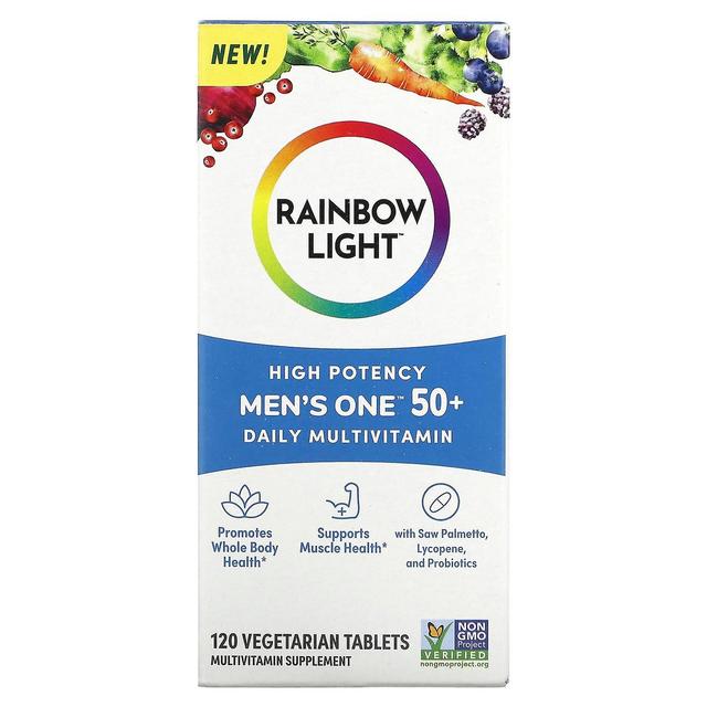 Rainbow Light, Men's One 50+ Daily Multivitamin, High Potency, 120 Vegetarian Tablets on Productcaster.