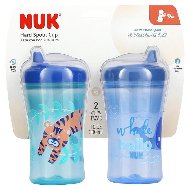 NUK, First Essentials, Hard Spout Cup, 9+ måneder, 2 kopper, 10 oz (300 ml) hver on Productcaster.